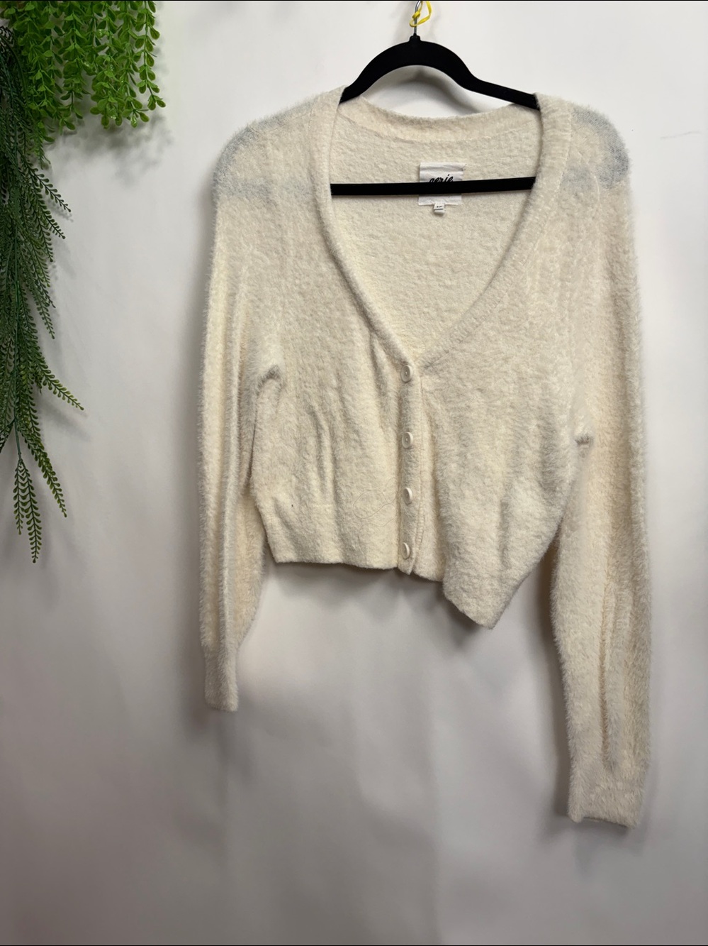 Aerie Cozy Cream Button-Up Cardigan